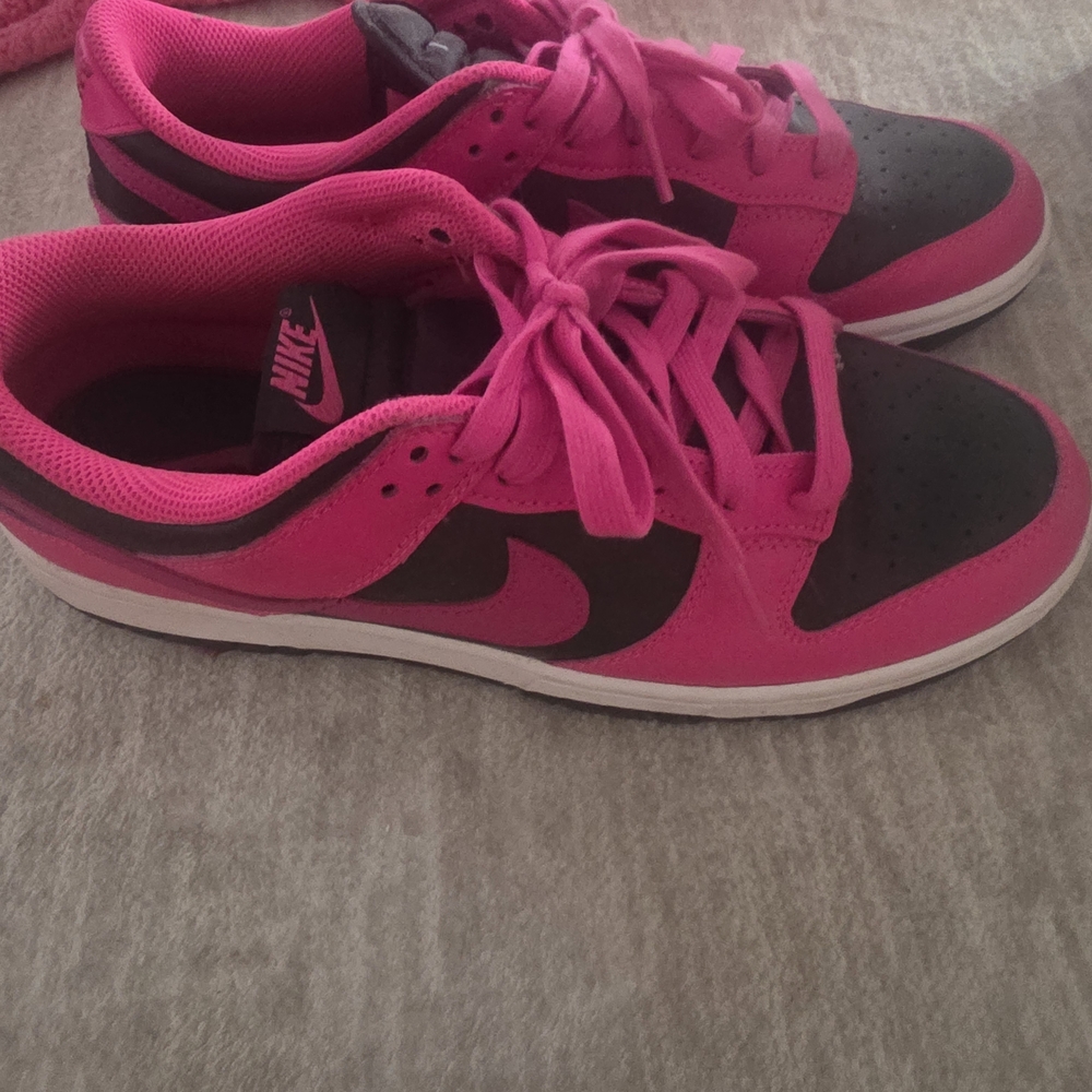 Nike Women's Hot Pink and Dark Gray Sneakers